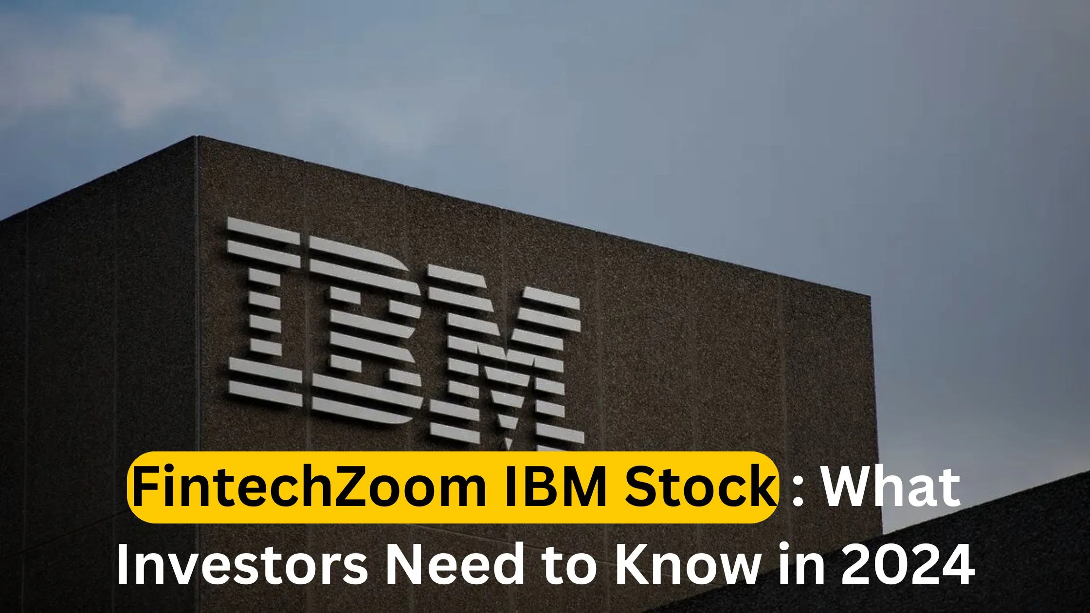 FintechZoom IBM Stock: What Investors Need to Know in 2024